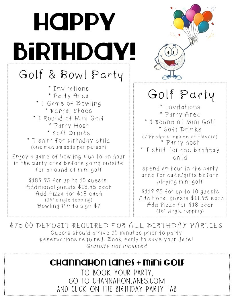Birthday Party Mini Golf
